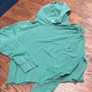 perfectwhitetee Lightweight Hooded Sweatshirt with frayed hem